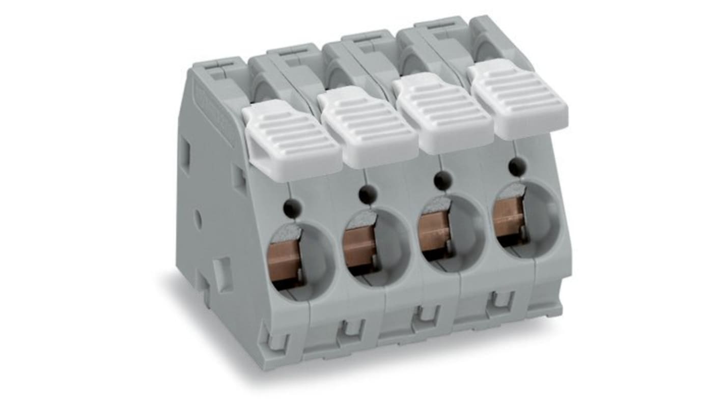 WAGO PCB Terminal Block, 8-Contact, 10mm Pitch, Through Hole Mount, 1-Row