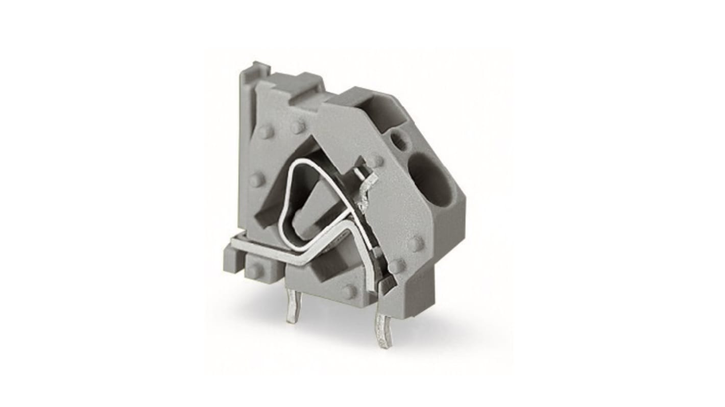 WAGO PCB Terminal Block, 1-Contact, 7.5mm Pitch, Through Hole Mount, 1-Row