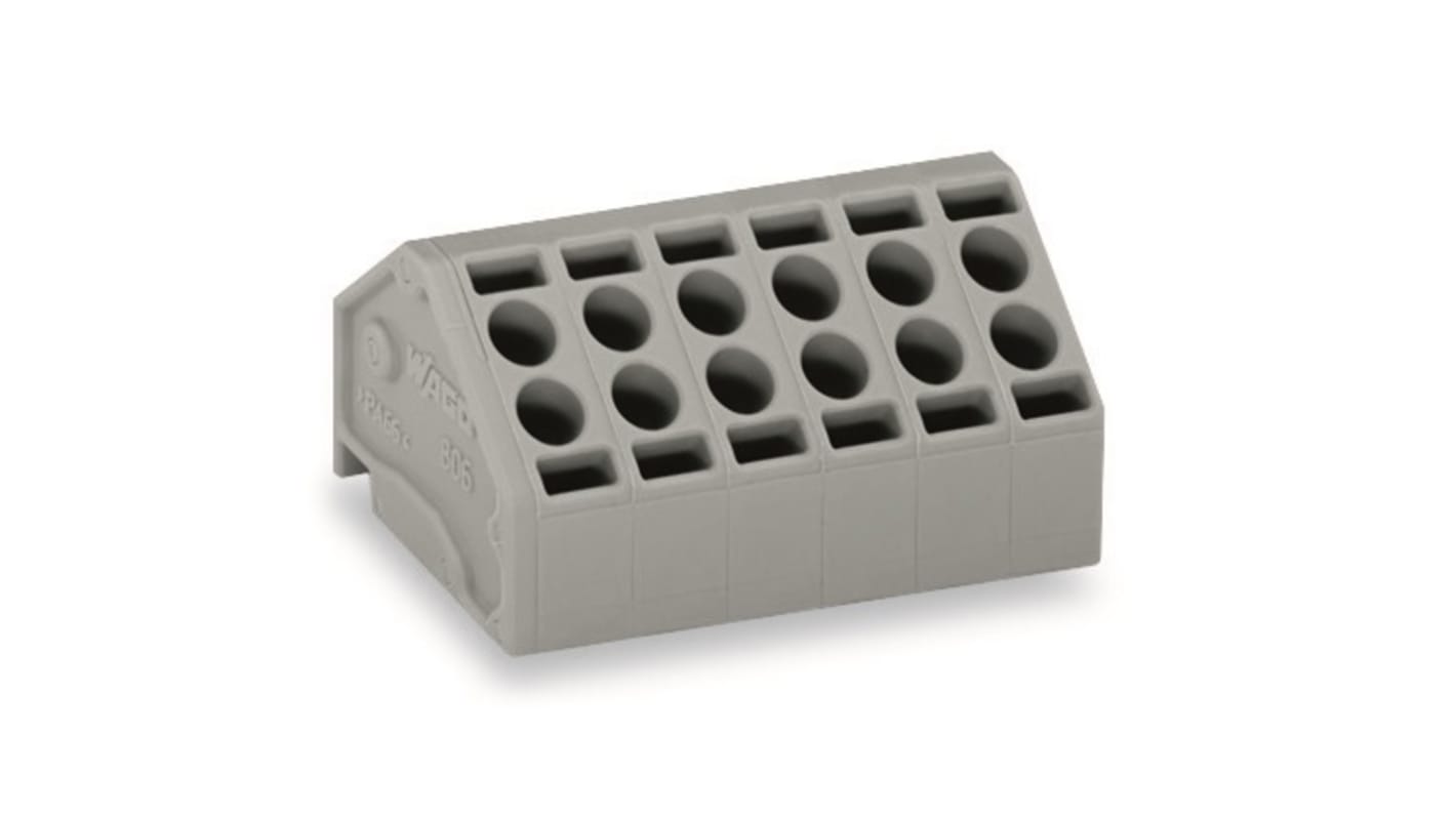 WAGO PCB Terminal Block, 8-Contact, 5mm Pitch, PCB Mount, 1-Row