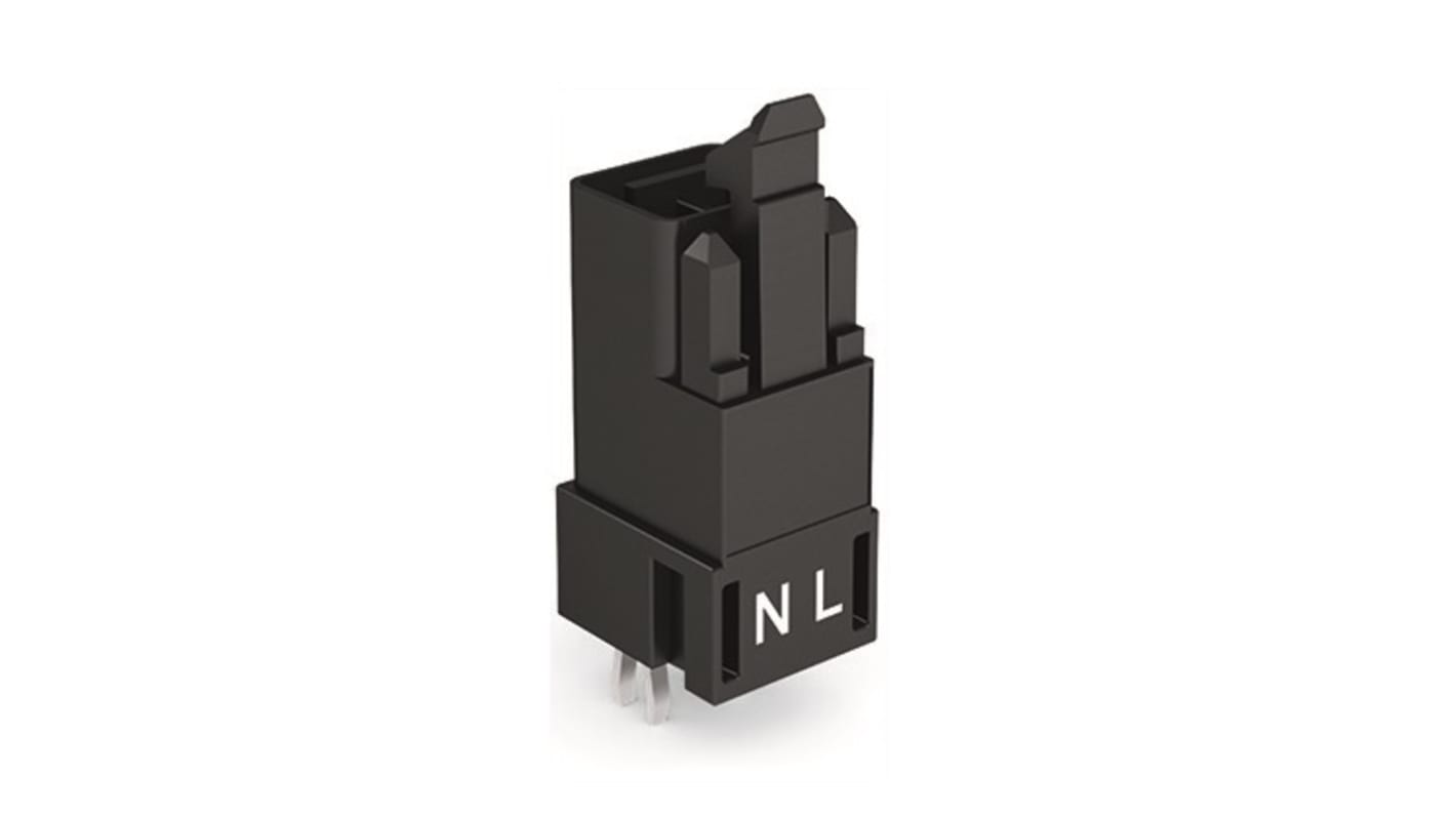 Wago Male Plug, 4.4mm Pitch, 2 Way, 1 Row