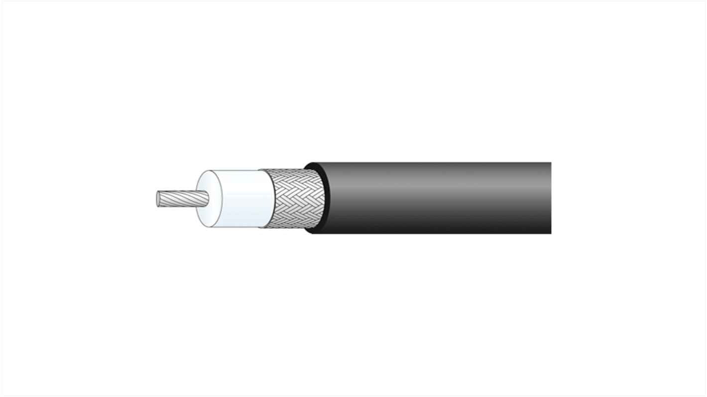 Huber+Suhner, 100m, RG174 Coaxial, Unterminated50 Ω