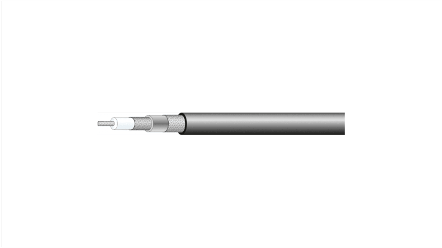 Huber+Suhner, 100m, RG58 Coaxial, Unterminated50 Ω