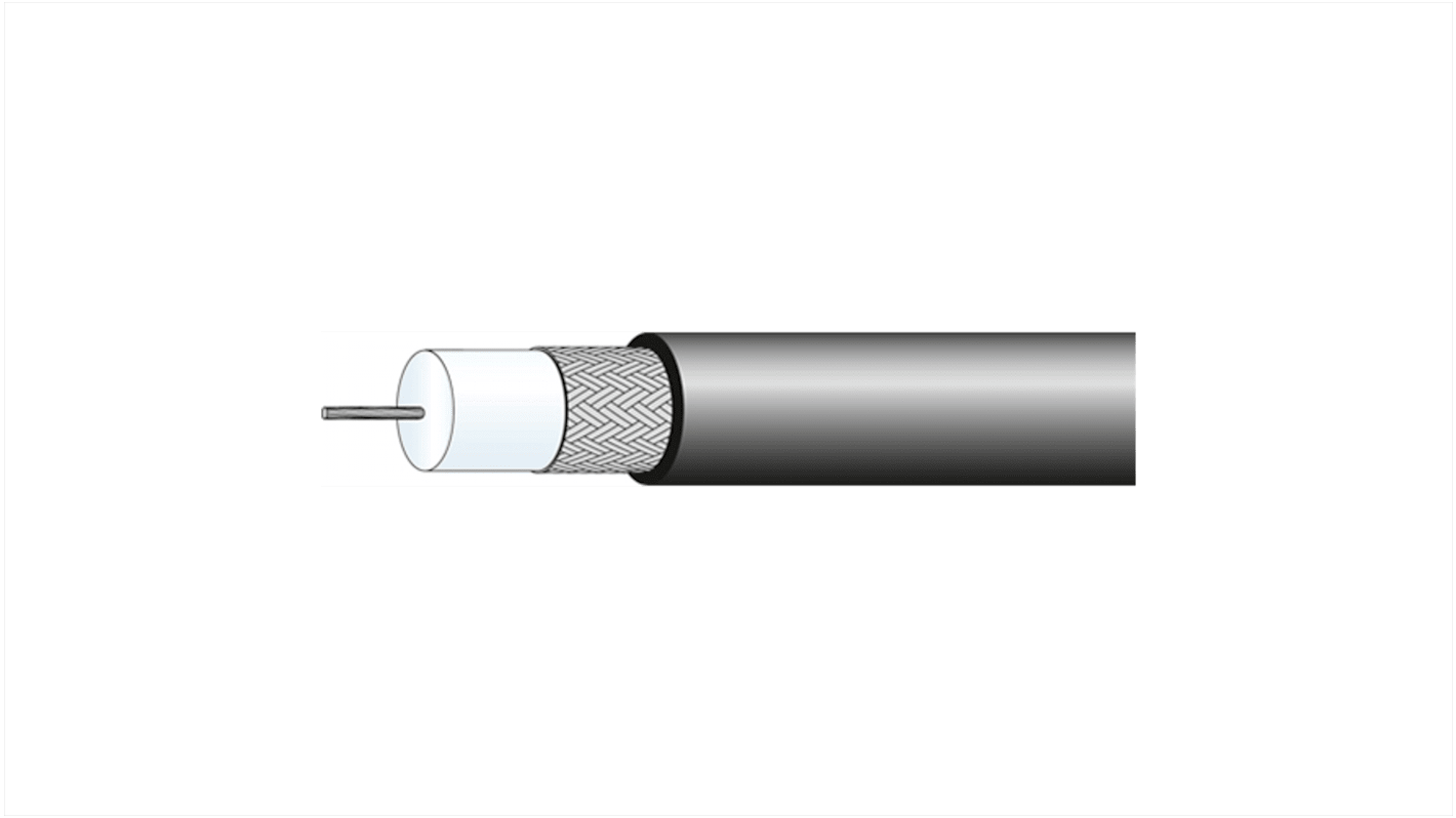 Huber+Suhner, 100m, RG179 Coaxial, Unterminated75 Ω