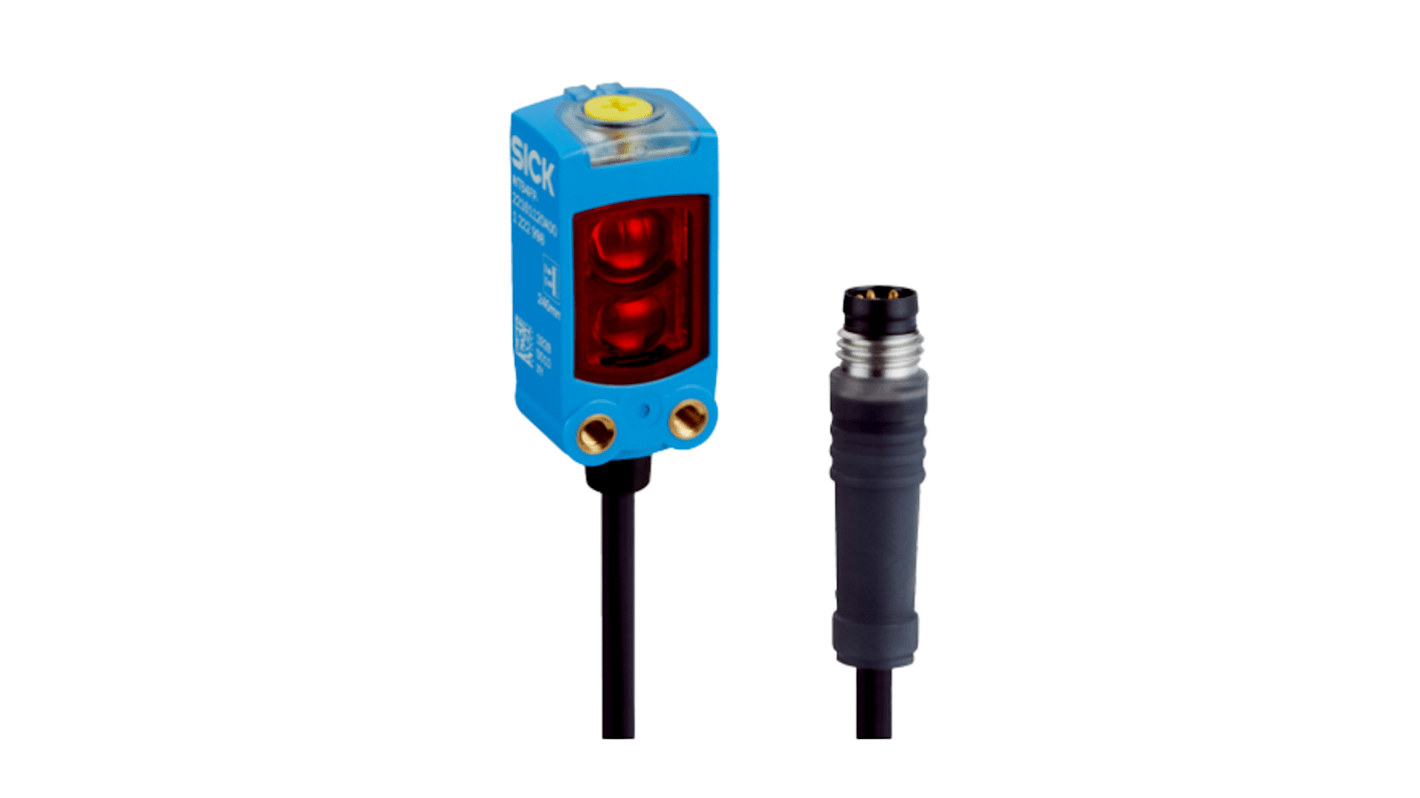Rs-Online Sensore fotoelettrico Miniaturizzato Sick a soppressione di sfondo rilevamento 4.220 → mm uscita PNP/NPN