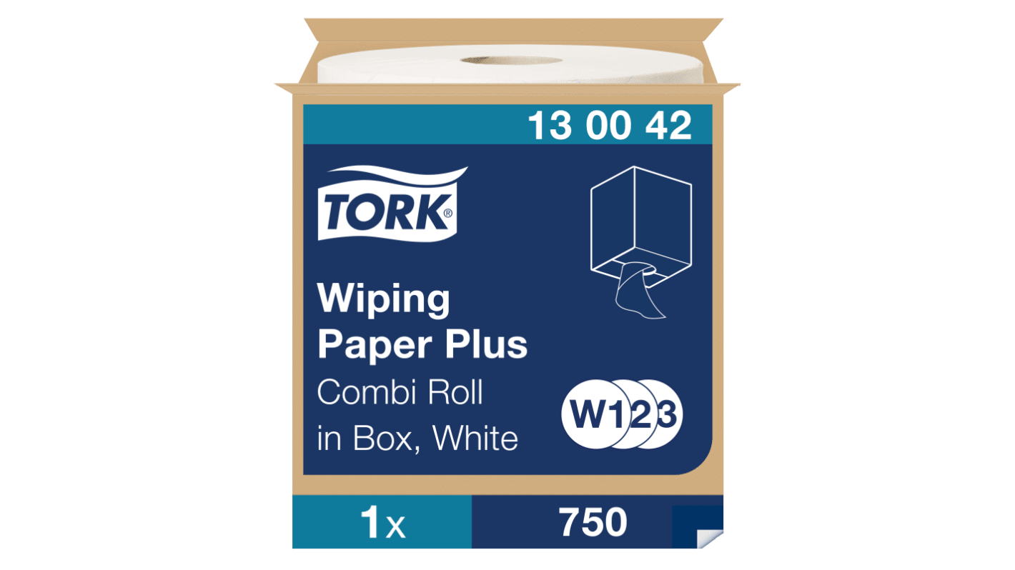 Tork Rolled White Paper Towel, 750 Sheets