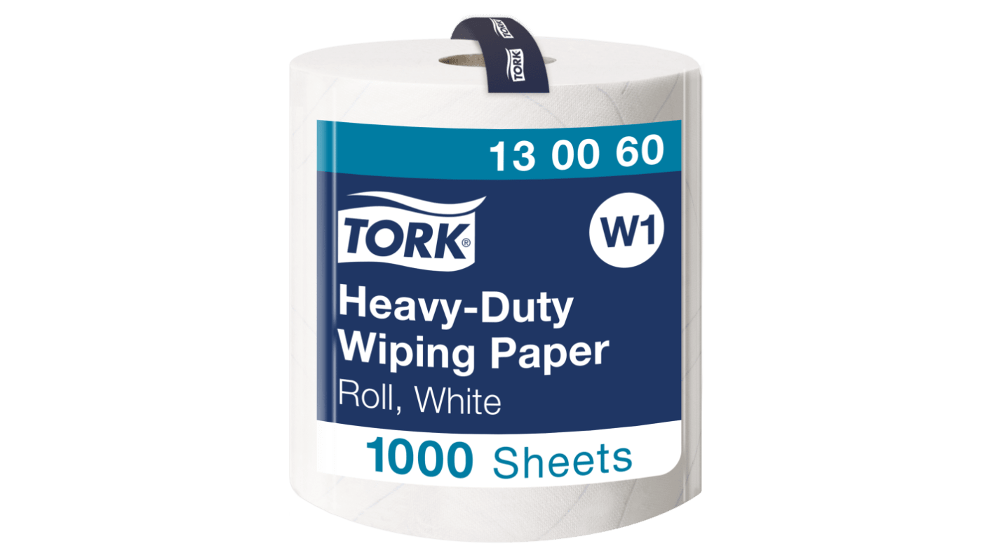 Toalla de Papel Tork Wiping Paper / Rollo Blanco de 2 capas, 1000 Hojas de 340000 x 369mm