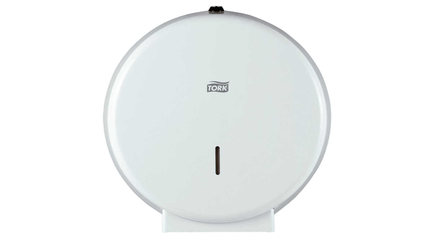 Tork White Metal Toilet Roll Dispenser, 118mm x 325mm x 319mm