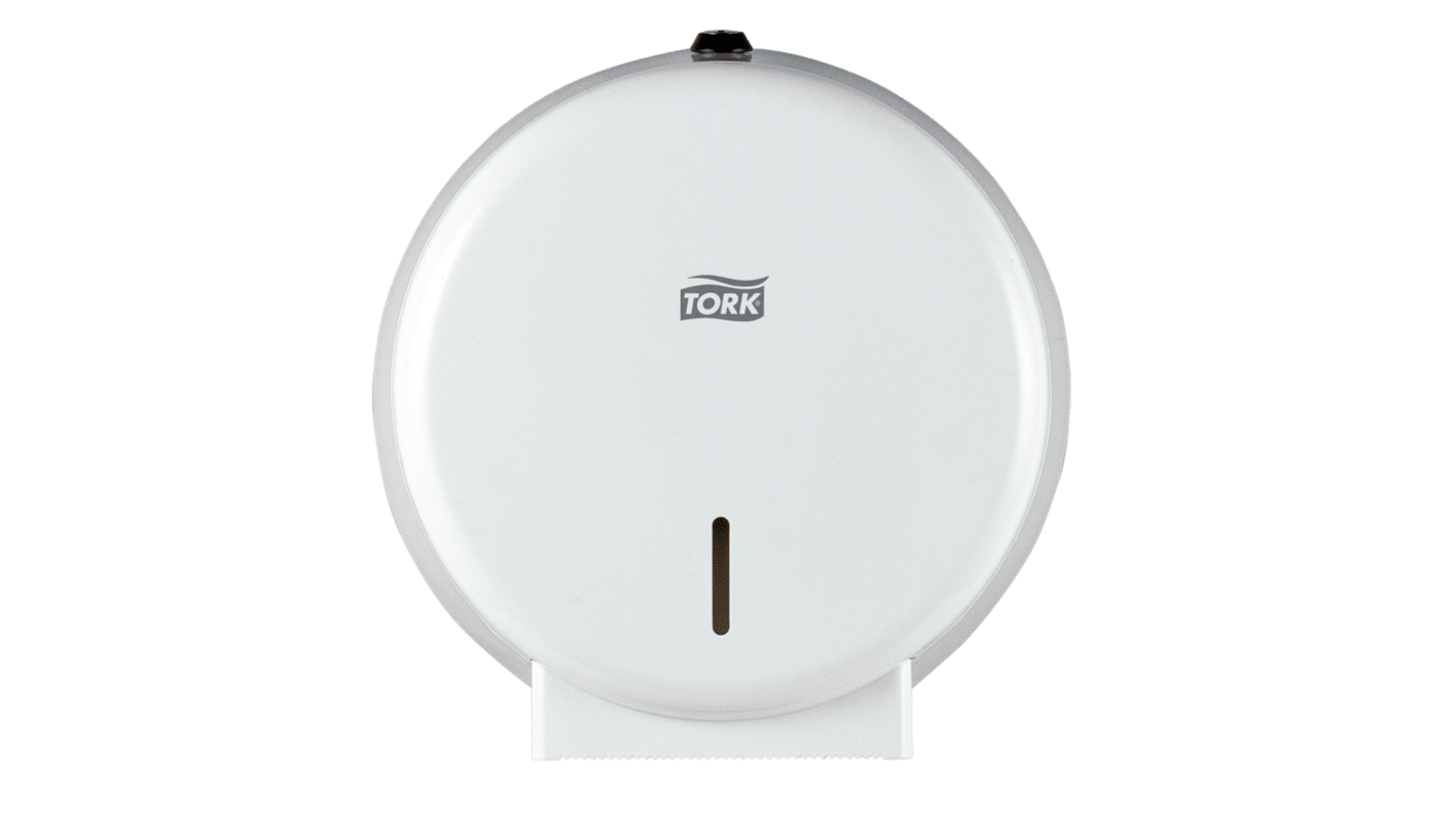 Tork White Metal Toilet Roll Dispenser, 118mm x 254mm x 249mm