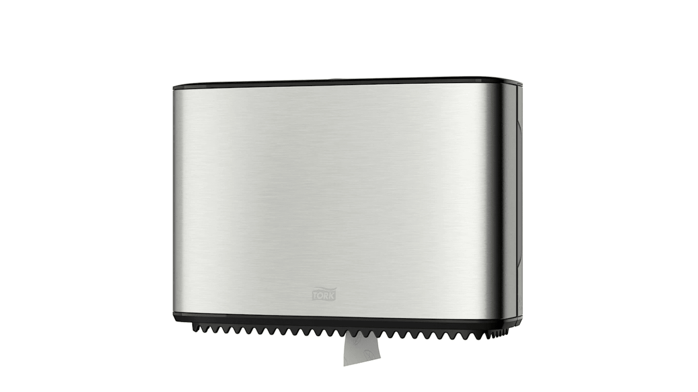 Tork Steel Metal Toilet Roll Dispenser, 133mm x 254mm x 355mm