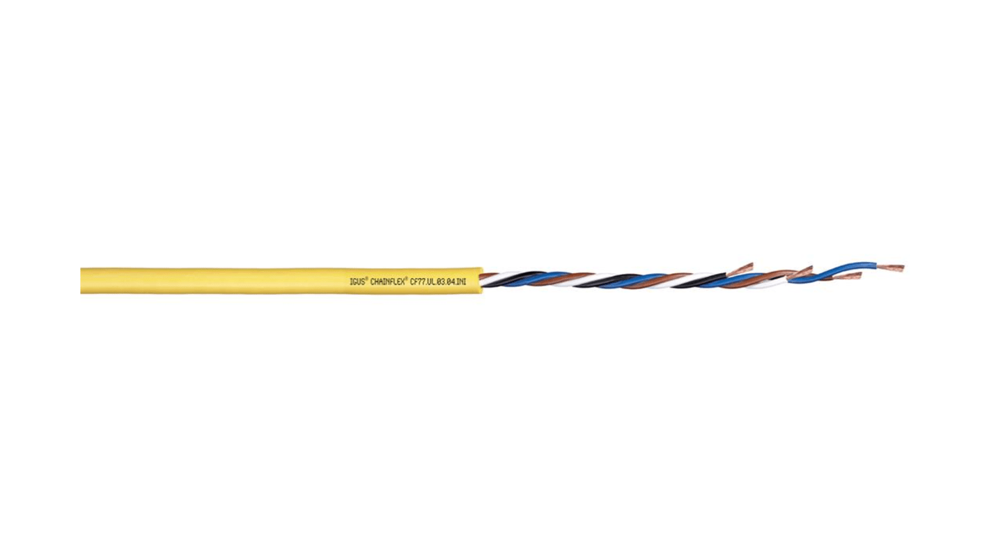 Câble de commande Igus chainflex CF77.UL, 12 x 0,75 mm² Noir, 100m