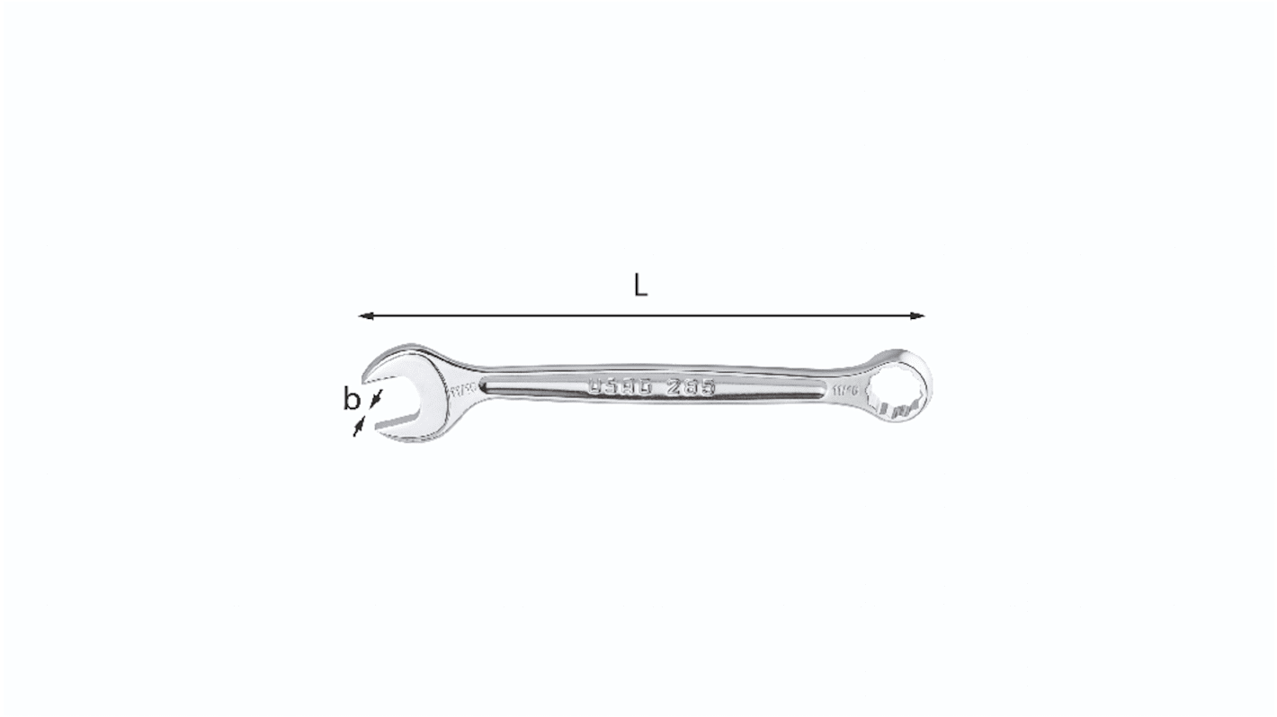 Chiave combinata Usag 285 P 285 P, lungh. 295 mm, bocca poligonale 1 1/16