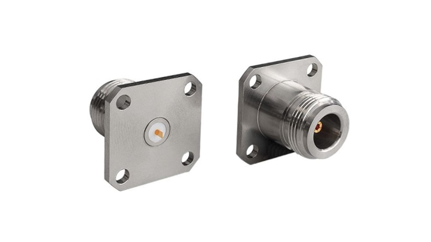 Connecteur coaxial cylindrique Bulgin Femelle Droit, raccordement Vis de serrage Montage sur Platine