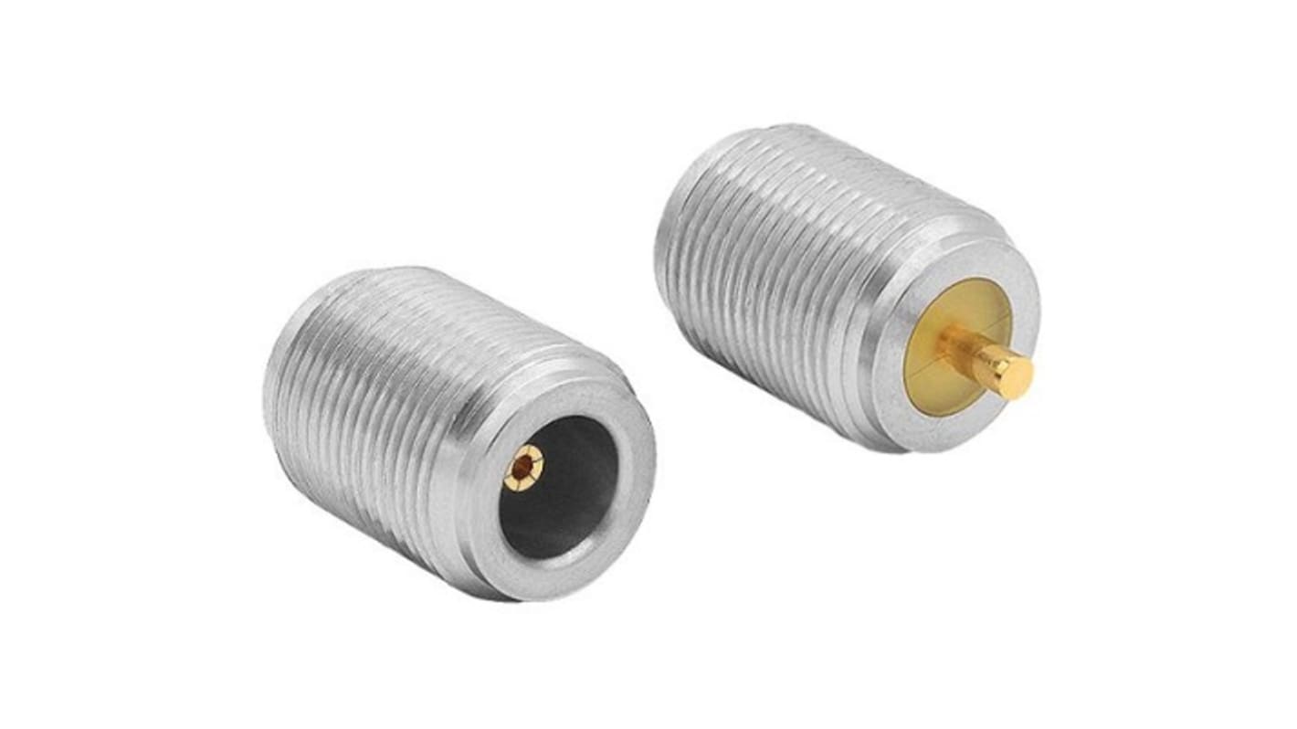 Bulgin, Jack Snap Pin Mount Circular Coaxial Connector, Jack Screw Termination, Straight Body