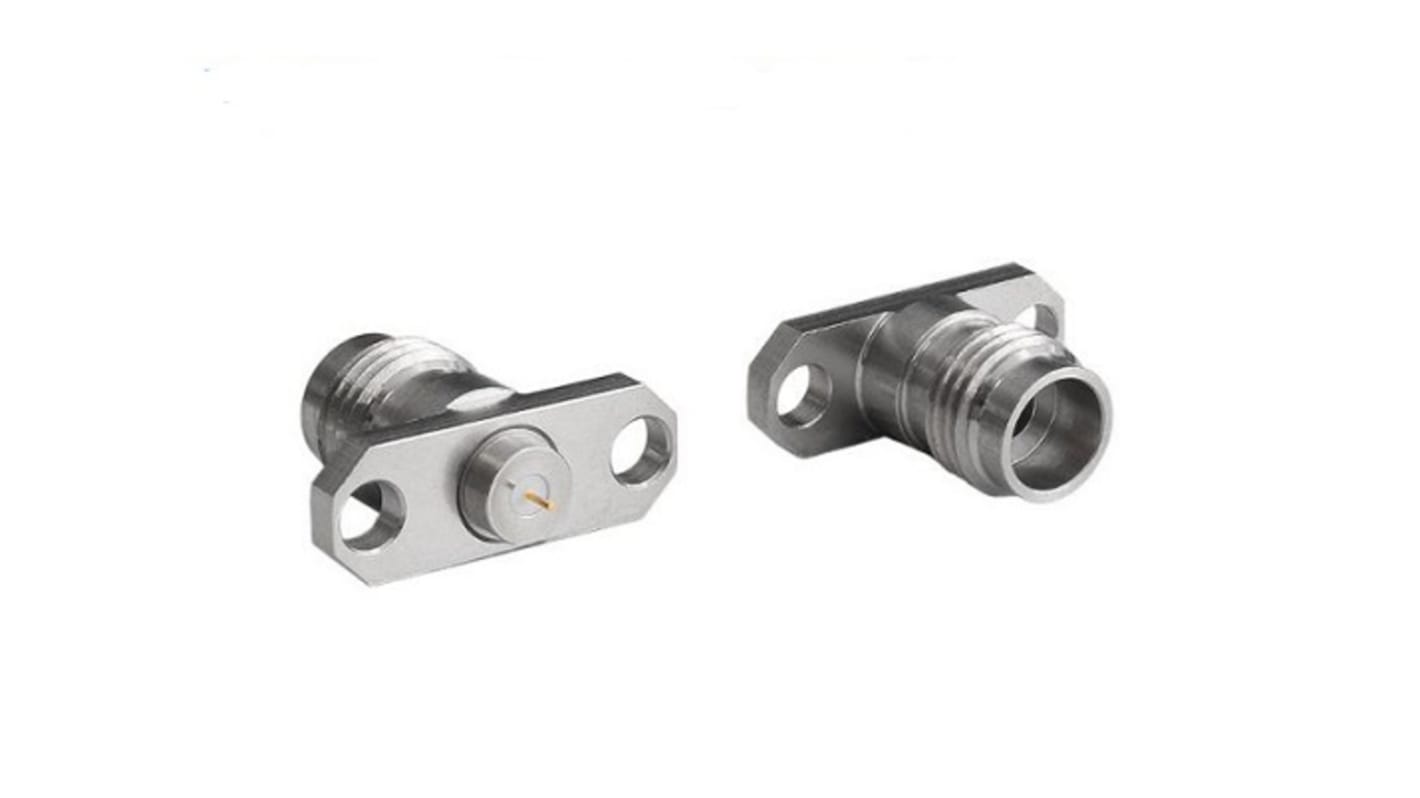 Bulgin, Jack Flange Mount Circular Coaxial Connector, Jack Screw Termination, Straight Body