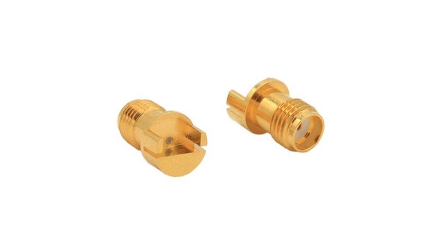 Connecteur coaxial cylindrique Bulgin Femelle Droit, raccordement Vis de serrage Montage sur CI