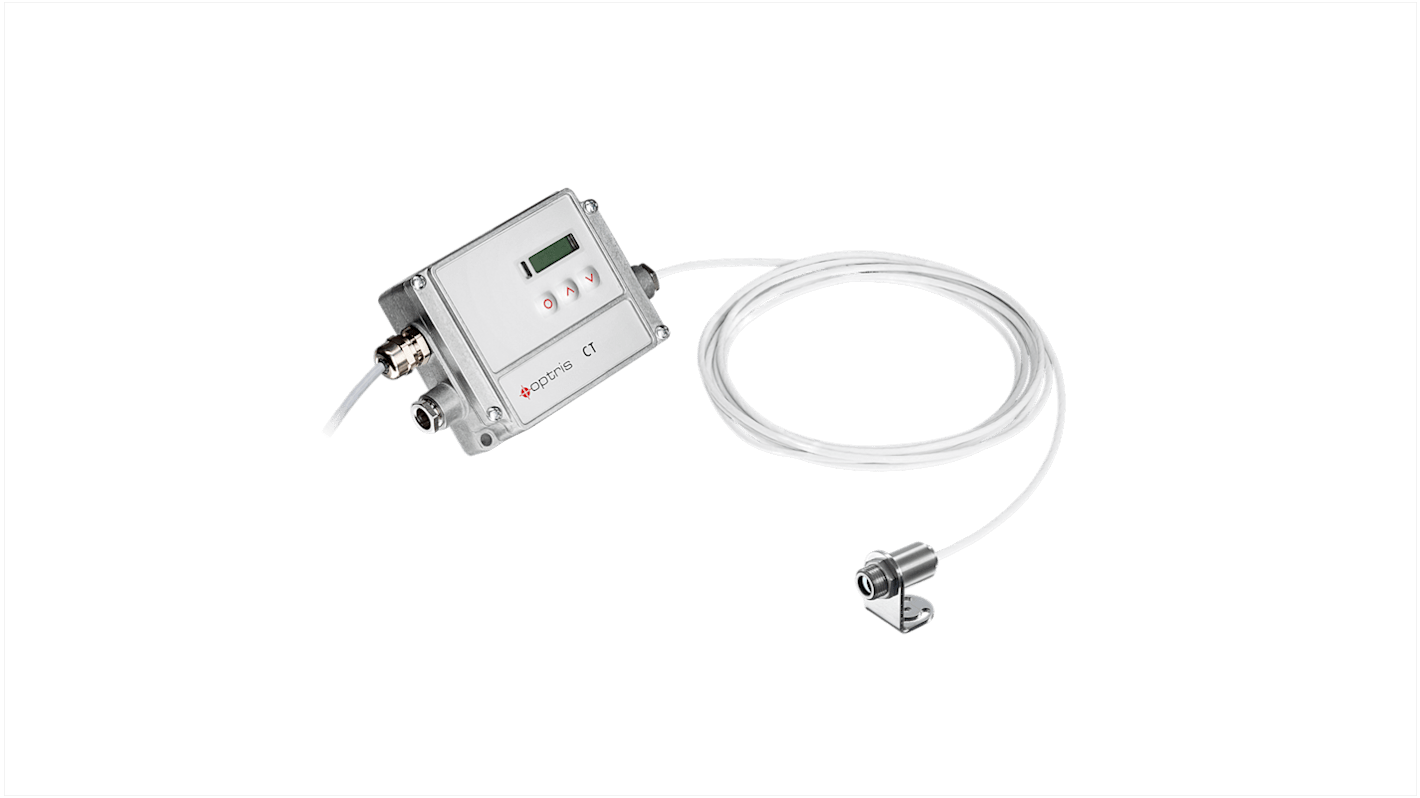 Optris Infrarot-Temperatursensor, Temperaturfühler Ausgang, 0,15 s, ±1 %, 8 → 36 V dc, 1 (standard) m, 3 m, 8 m,