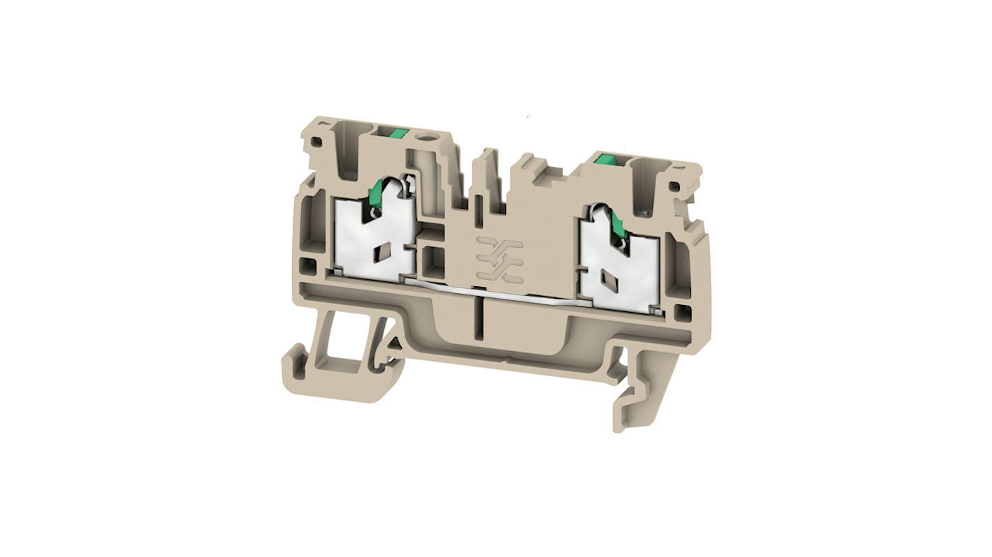 Weidmuller 2674530000 AS2C 2.5 Series Dark Beige, 1-Level, Snap In Termination