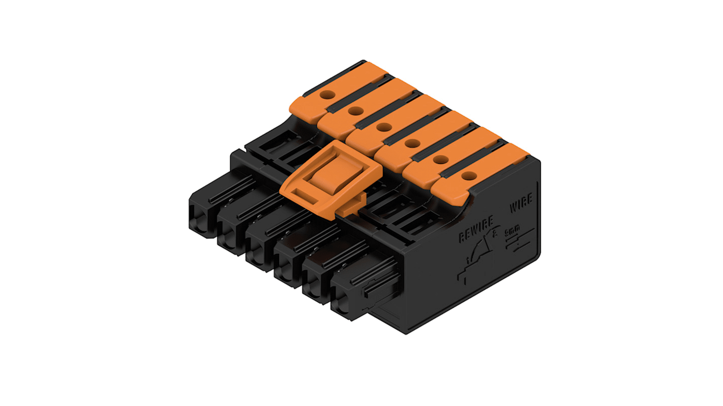 Weidmuller Female PCB Connector Housing, 5mm Pitch, 6 Way, 1 Row