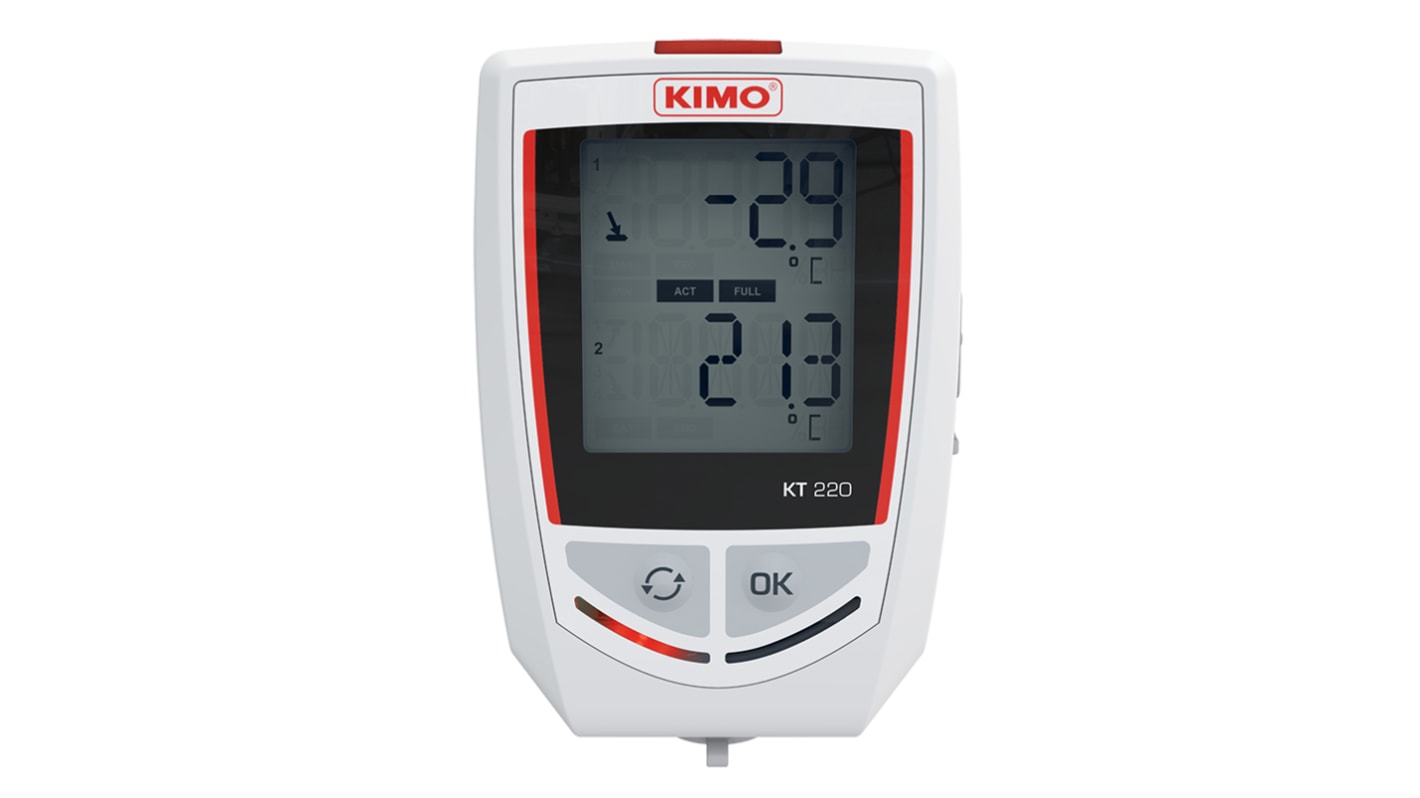 KIMO KT220-O Temperature & Humidity Temperature Monitor, USB - RS Calibration