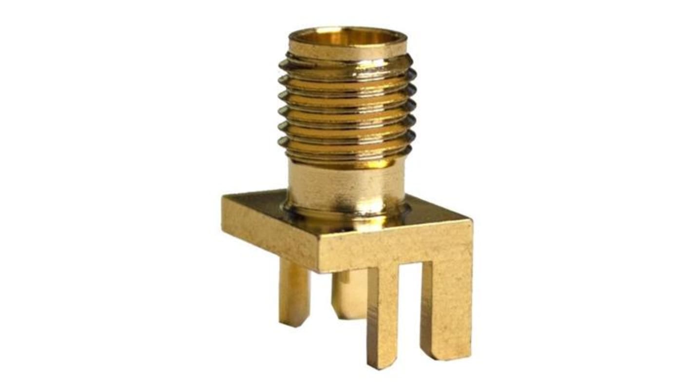 Mueller Electric, jack Edge Mount SMA Connector, Solder Termination, Straight Body