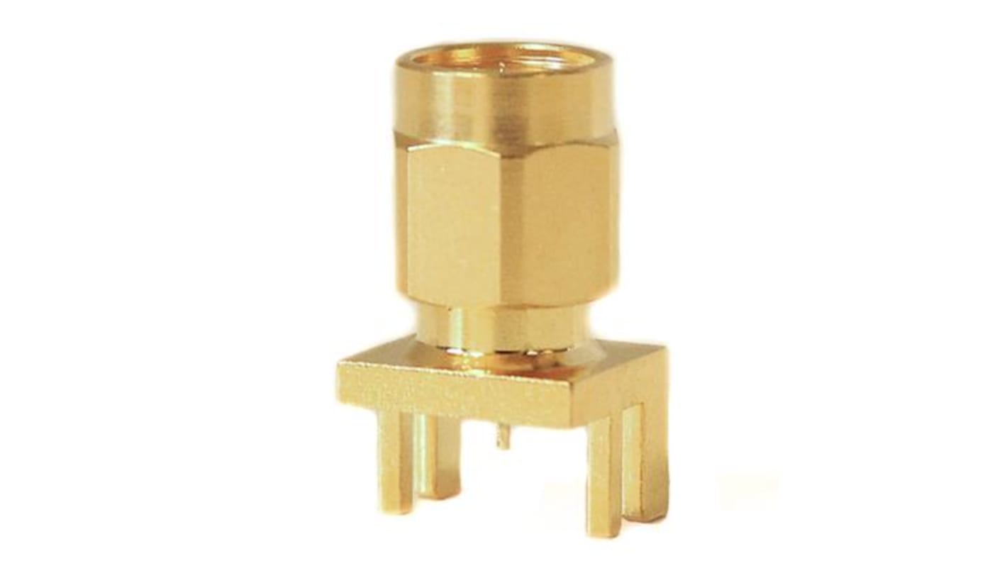 Mueller Electric Buchse Koaxialsteckverbinder SMA-Steckverbinder, Kantenmontage Löt-Anschluss, 50Ω, Gerade