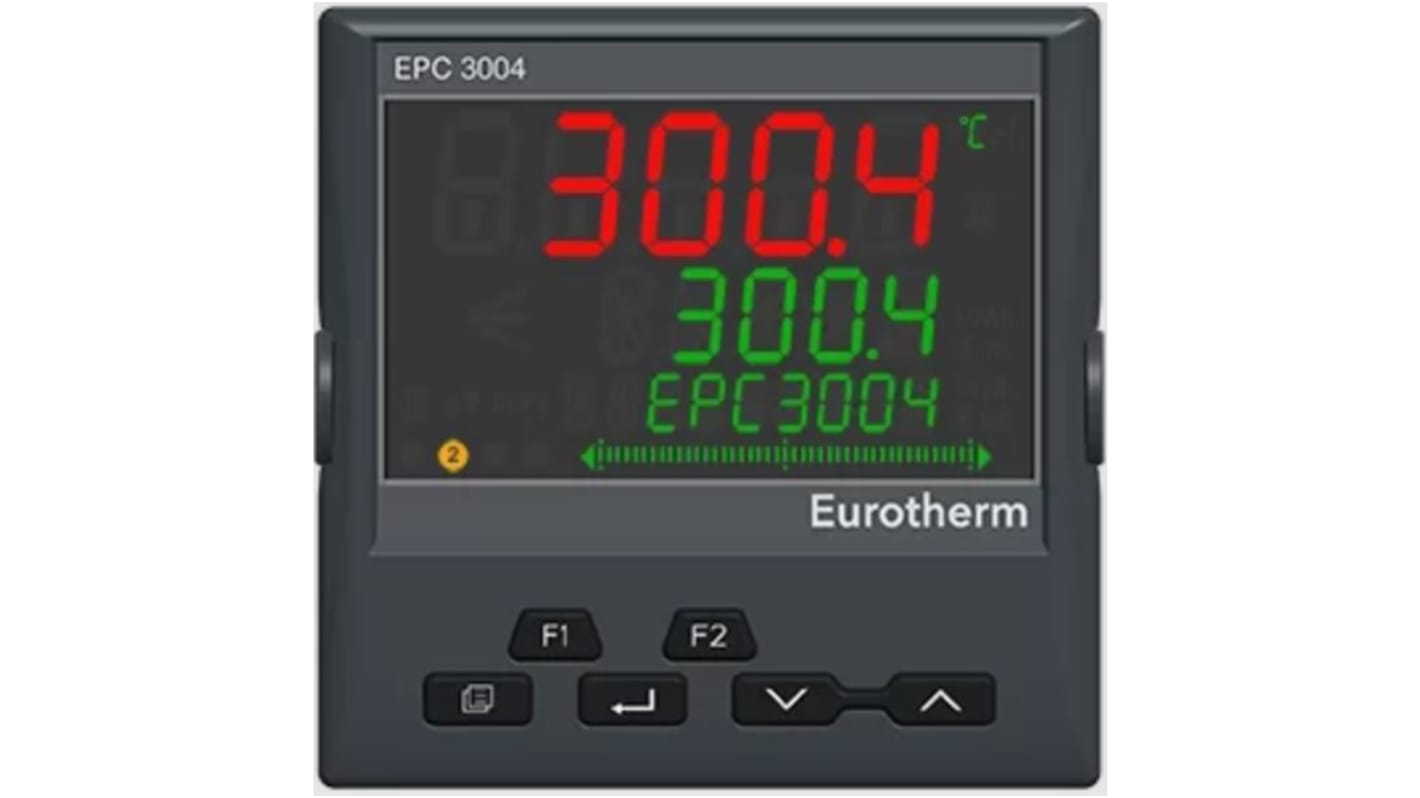 Eurotherm EPC3004 Panel Mount PID Controller, 96 x 96mm 1 Input 1 Relay, 2 DC Output, 24 V ac/dc Supply Voltage PID