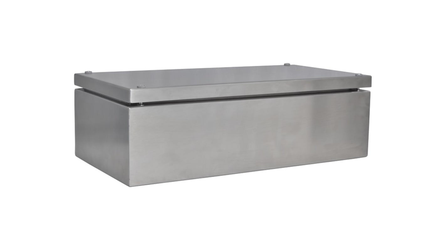RS PRO 304 Stainless Steel Enclosure, IP66, 400 mm x 200 mm x 121mm