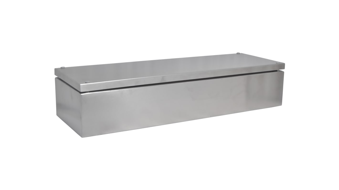 Contenitore con portello Piatta RS PRO in Acciaio inox 600 x 200 x 121mm, col. Acciaio, IP66