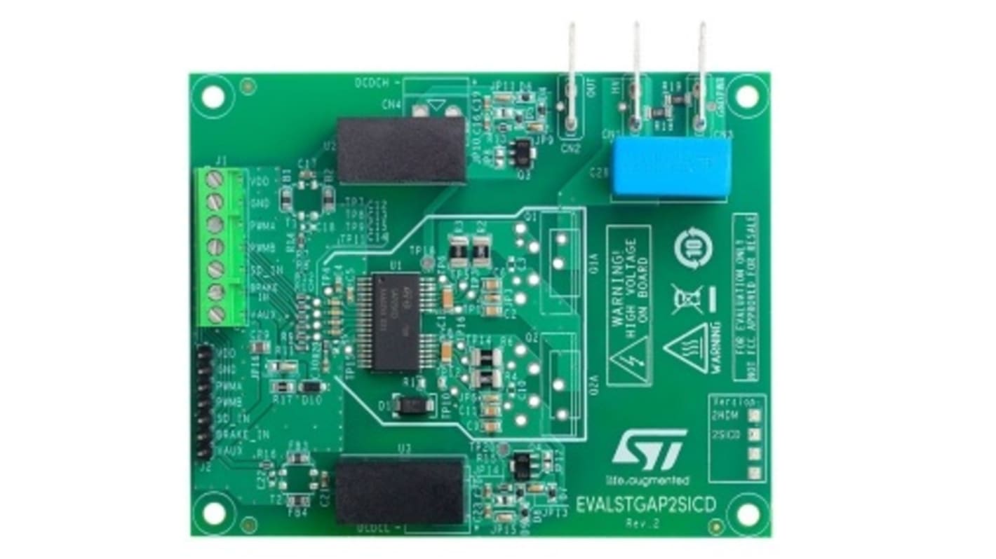 STマイクロ,  評価ボード, デモンストレーションボード,評価ボード, ハーフブリッジドライバ, EVALSTGAP2SICDゲートドライバ 用, EVALSTGAP2SICD