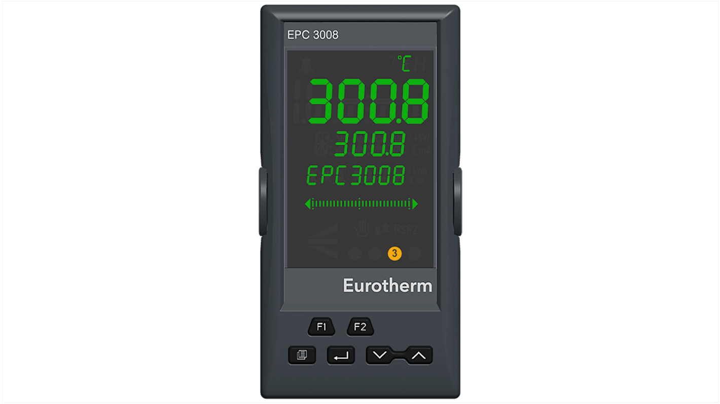 Controller PID Eurotherm EPC3008, 24 V c.a./c.c., 48 x 96mm 1 relè, 4 I/O digitali