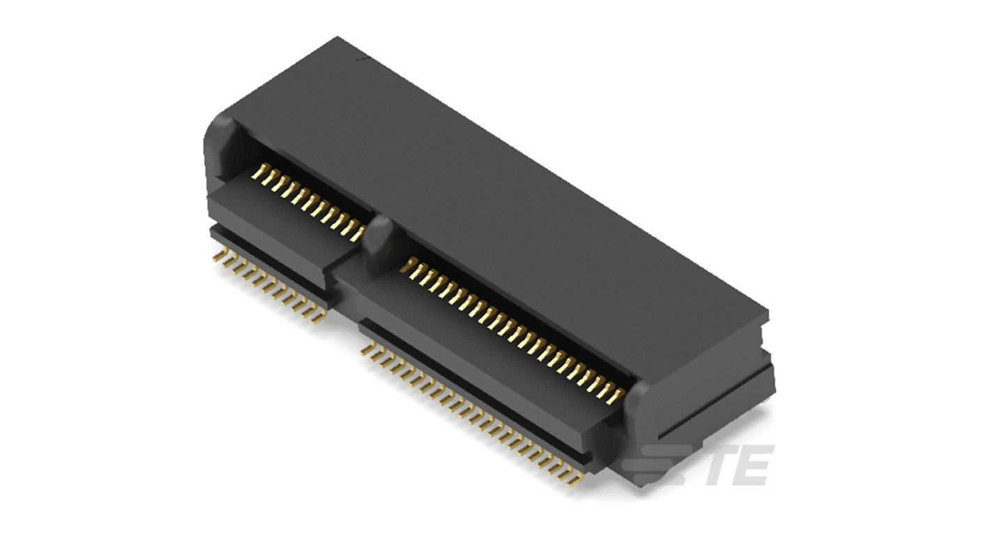TE Connectivity M.2 NGFF sorozatú, Felületszerelt Edge-csatlakozó 0.5mm 67 pólusú, 2 soros, 500mA