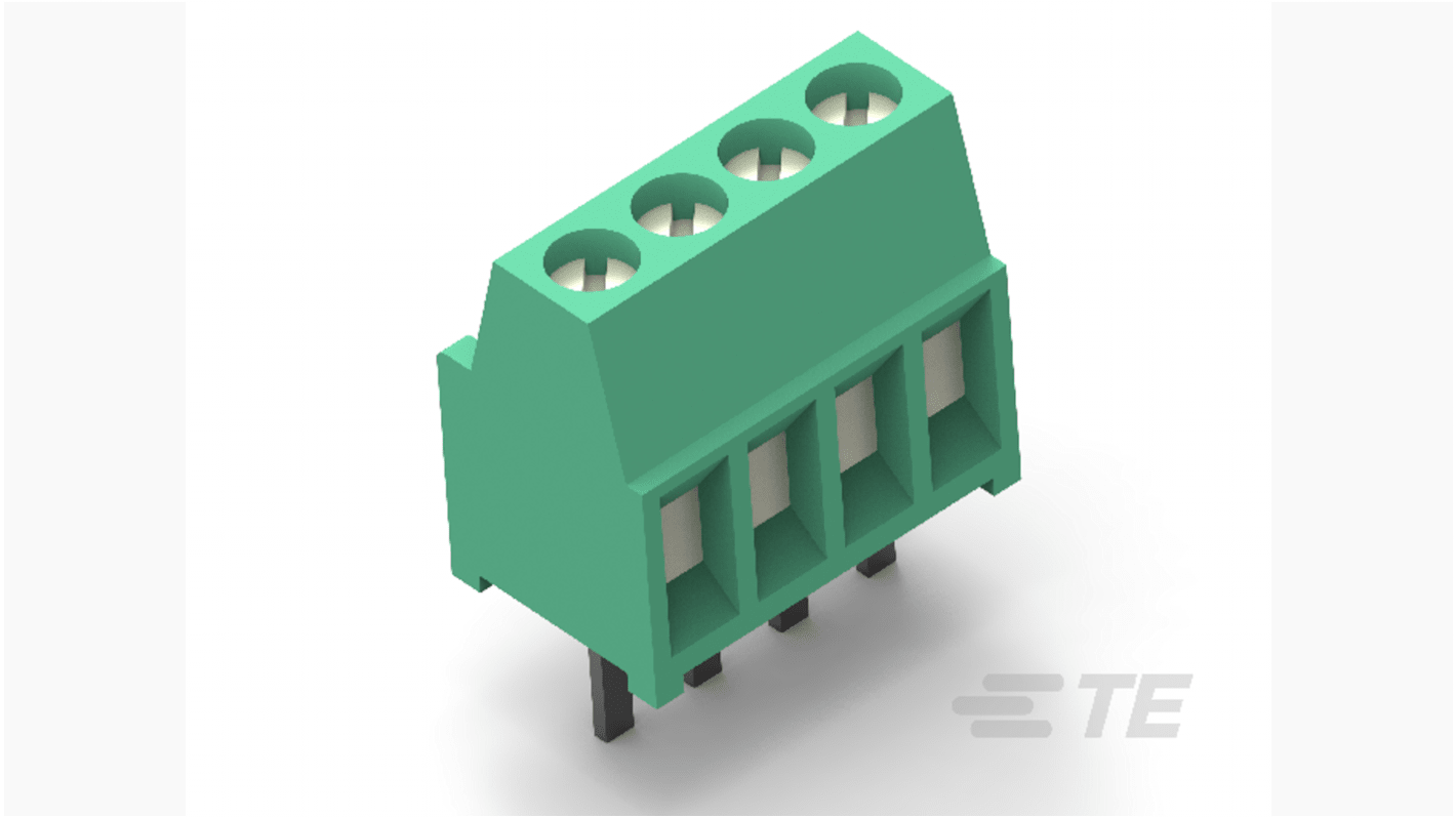 Borne para PCB Macho TE Connectivity de 7 vías , paso 2.54mm, 10A, montaje en placa