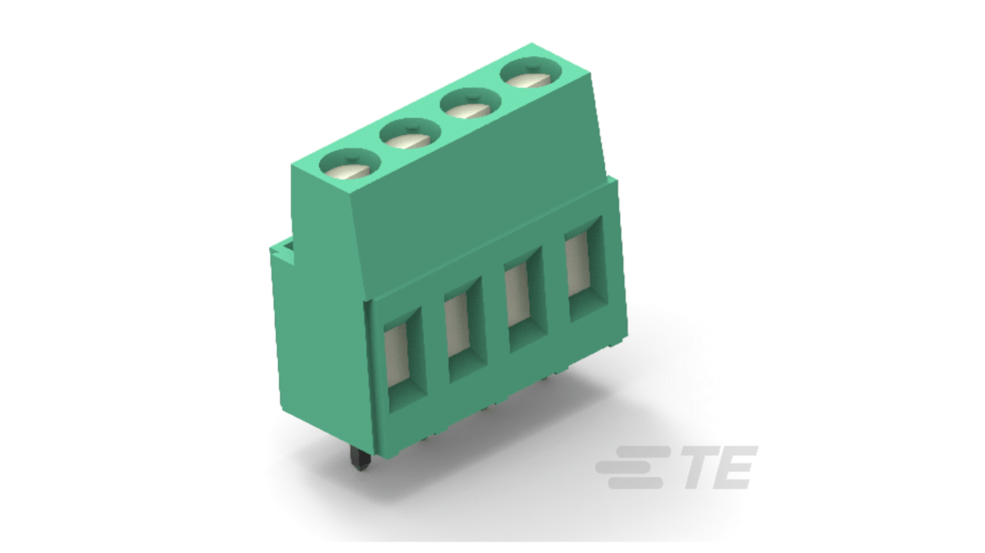 Morsettiera per circuito stampato TE Connectivity Maschio a 3 vie, 1 fila, passo 5.08mm, Montaggio su scheda