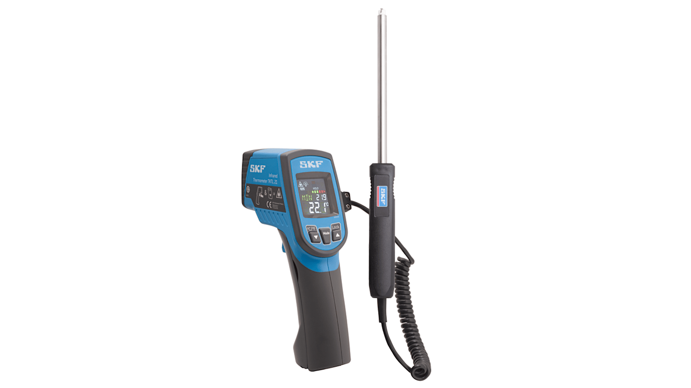 SKF TKTL 21 Infrared Thermometer, -64°C Min, +1400°C Max, 2 °C Accuracy, °C and °F Measurements