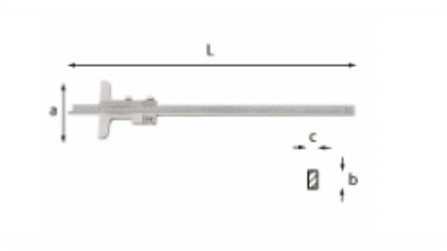 Misuratore di profondità Usag U09630001, 0.02mm