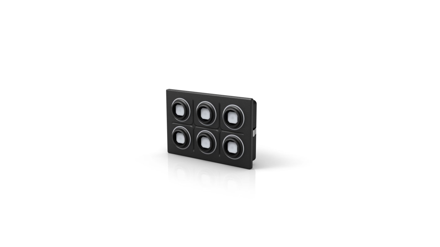 EAO 6键小键盘, 2 x 3键盘, 带照明, 防护等级IP67