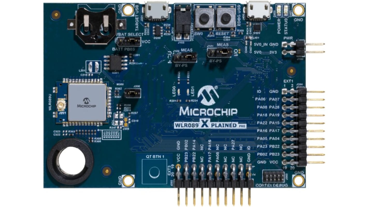 Module de développement de communication et sans fil Microchip WLR089 Xplained Pro LoRa 862 → 1020MHz