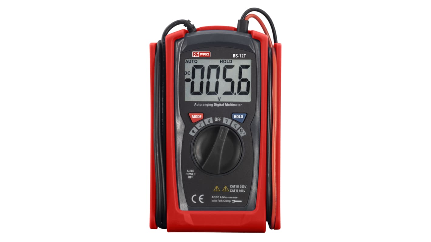 RS PRO Handheld Digital Multimeter, True RMS, 100A ac Max, 100A dc Max, 600V ac Max