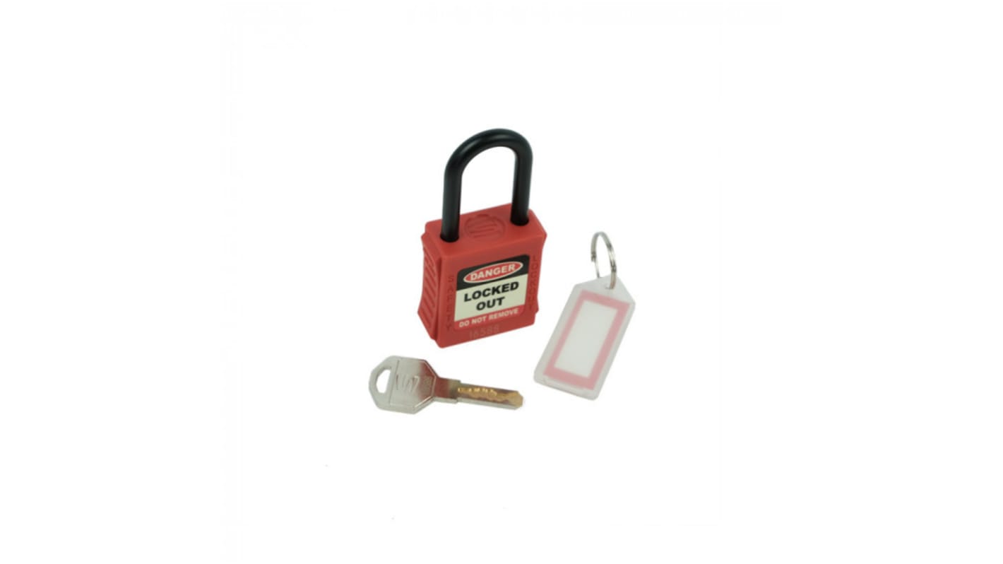 Spectrum Industrial Key Weatherproof Safety Padlock, 6mm Shackle