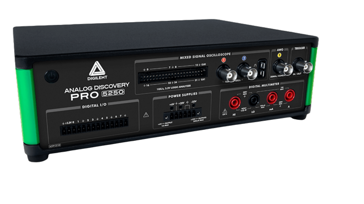 Oscilloscopio Da banco Digilent ADP5250, 2 ch. analogici, 34 ch. digitali, 100MHz