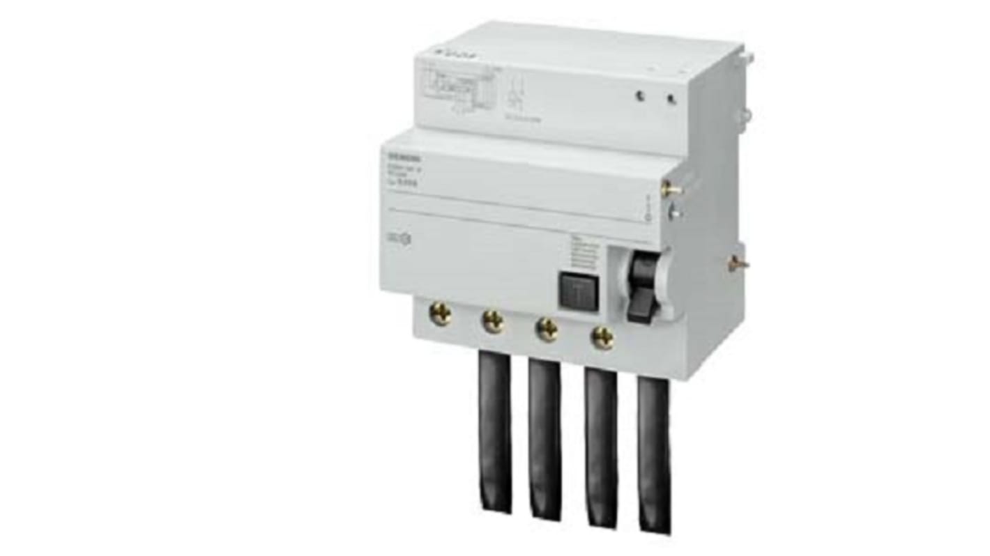 Siemens SENTRON 5SM2xxx RCCB, 100A, 4 Pole, Type A, 400V ac