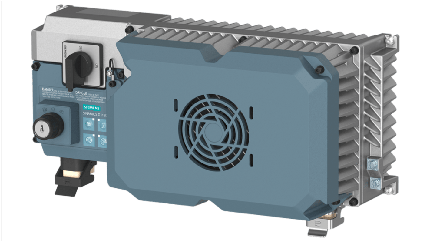 Conversor Siemens serie SINAMICS G115D, 7,5 kW, 380 → 480 V., 3 fases, 19 A, 0 → 550Hz