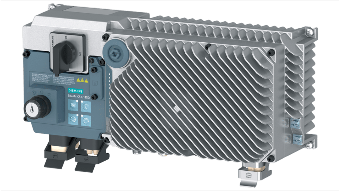 Siemens Inverter Drive, 0.37 kW, 3 Phase, 380 → 480 V, 1.3 A, SINAMICS G115D Series