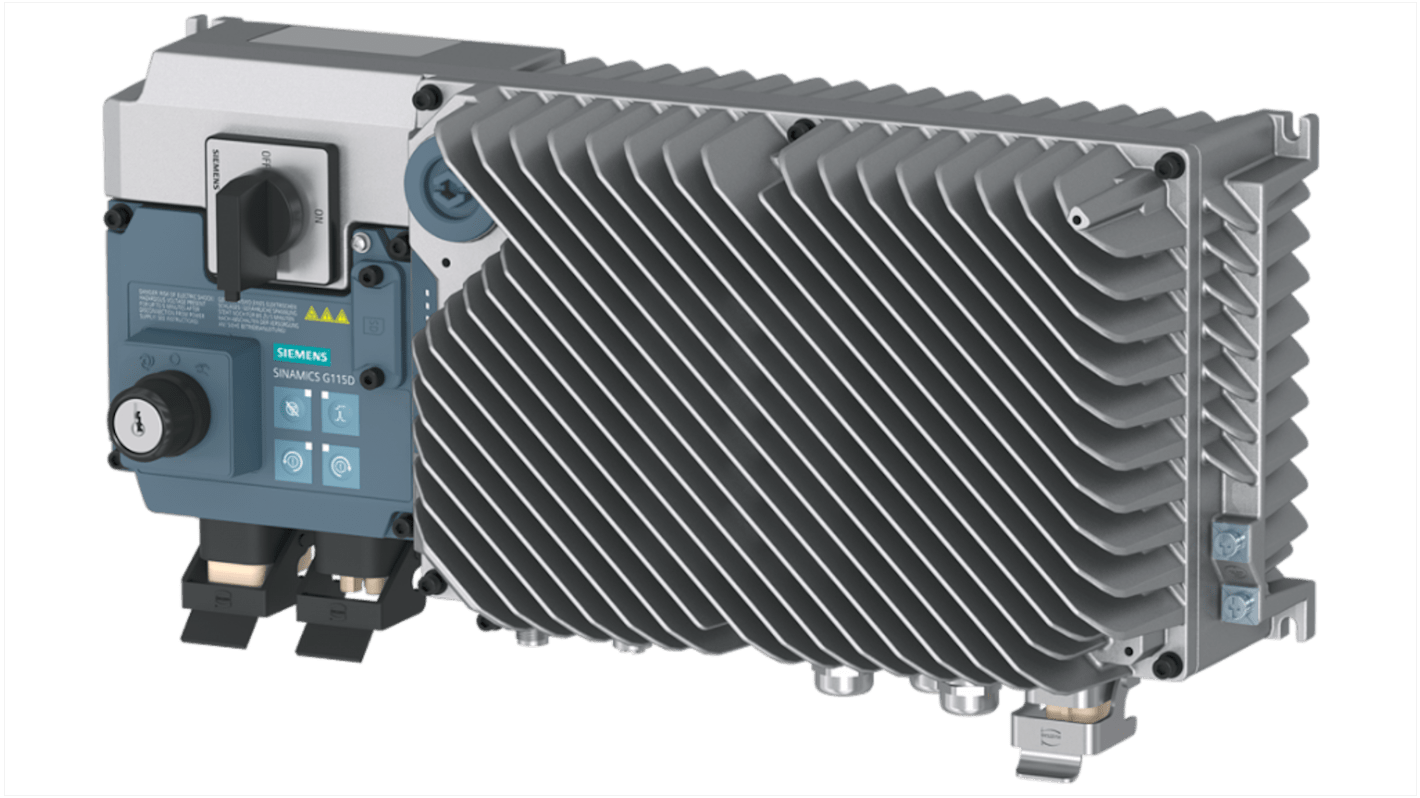 Conversor Siemens serie SINAMICS G115D, 2,2 kW, 380 → 480 V., 3 fases, 5,9 A, 0 → 550Hz
