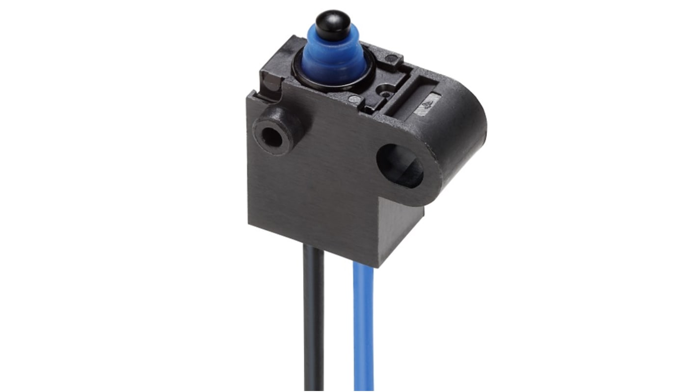Microrupteur subminiature à bouton poussoir Omron, Lead Wire, SPST -NO, 1 mA