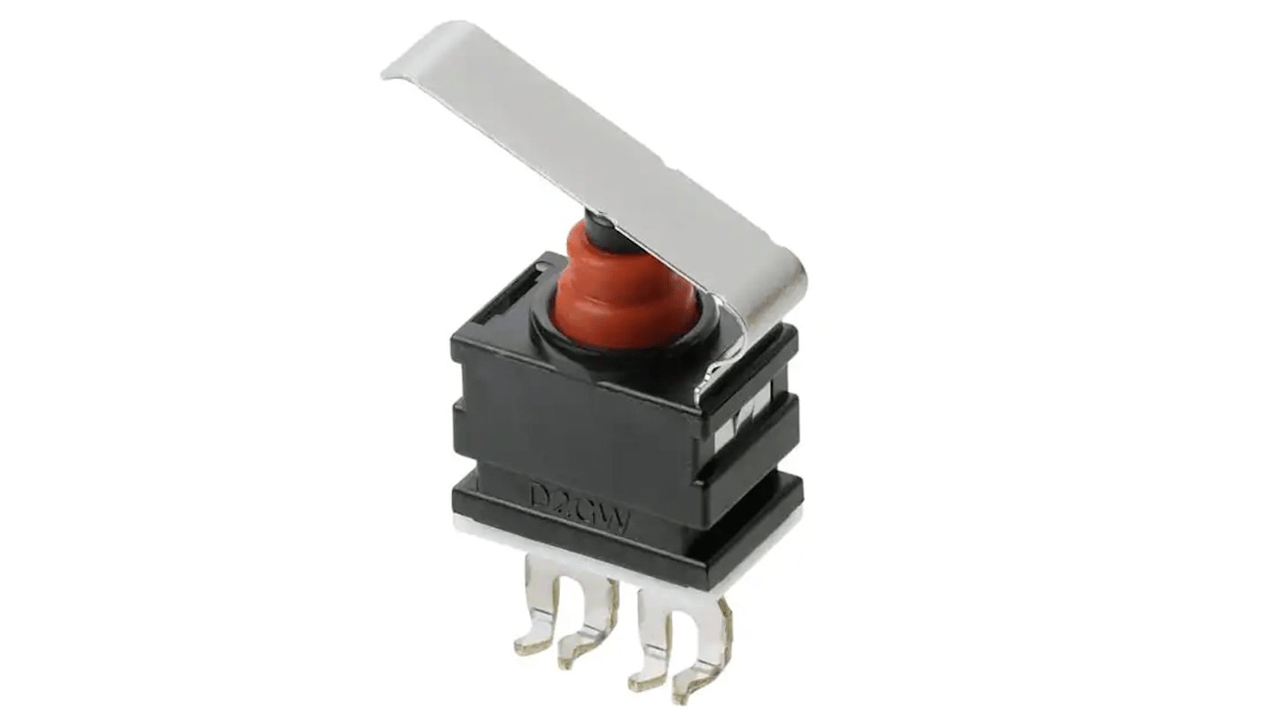 Omron Subminiatur-Mikroschalter Scharnierhebel-Betätiger Drahtanschluss, 1 mA, SPST -NC IP 67