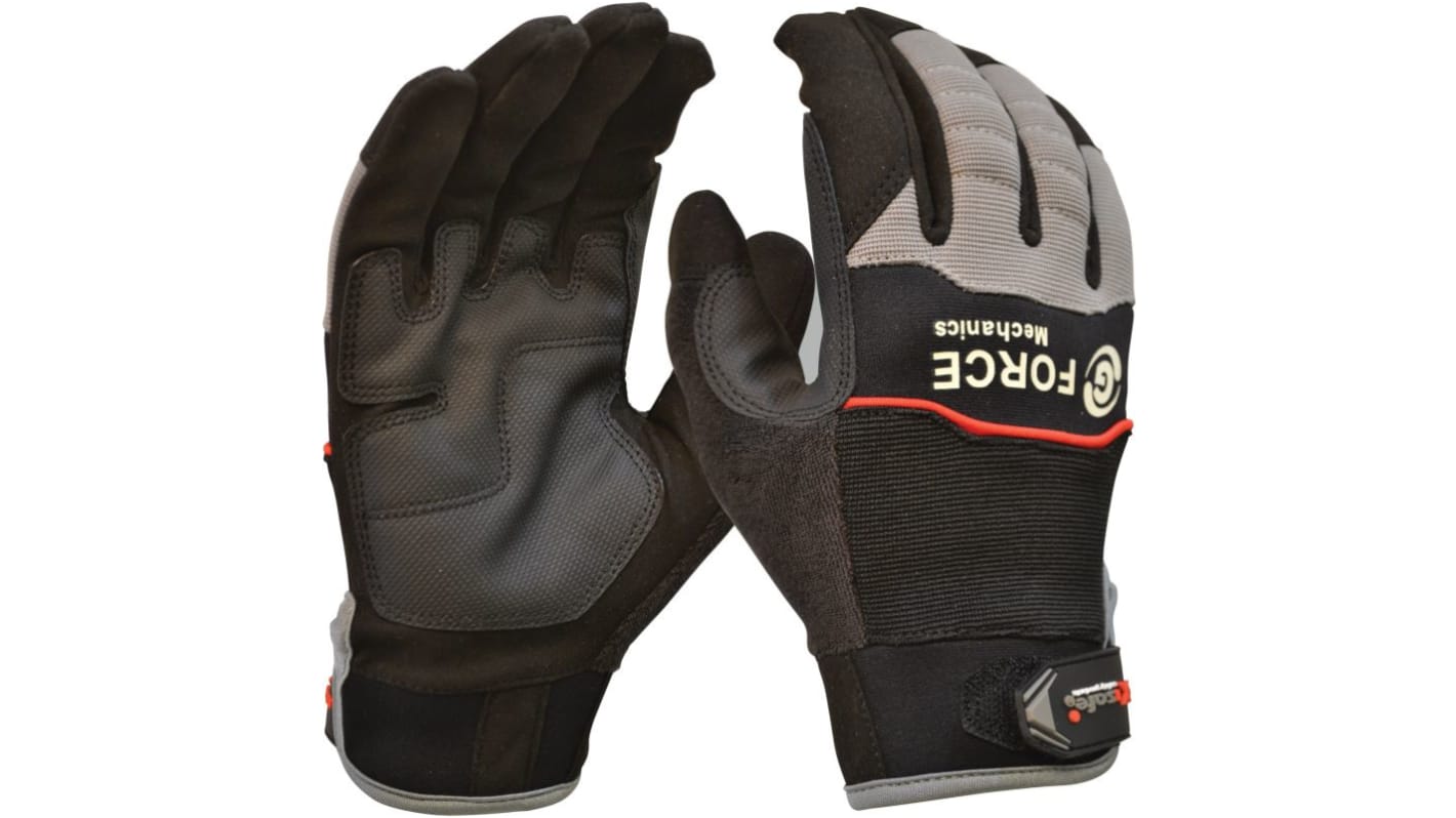 Maxisafe Black Abrasion Resistant, Cut Resistant, General Purpose, Puncture Resistant Work Gloves, Size 10