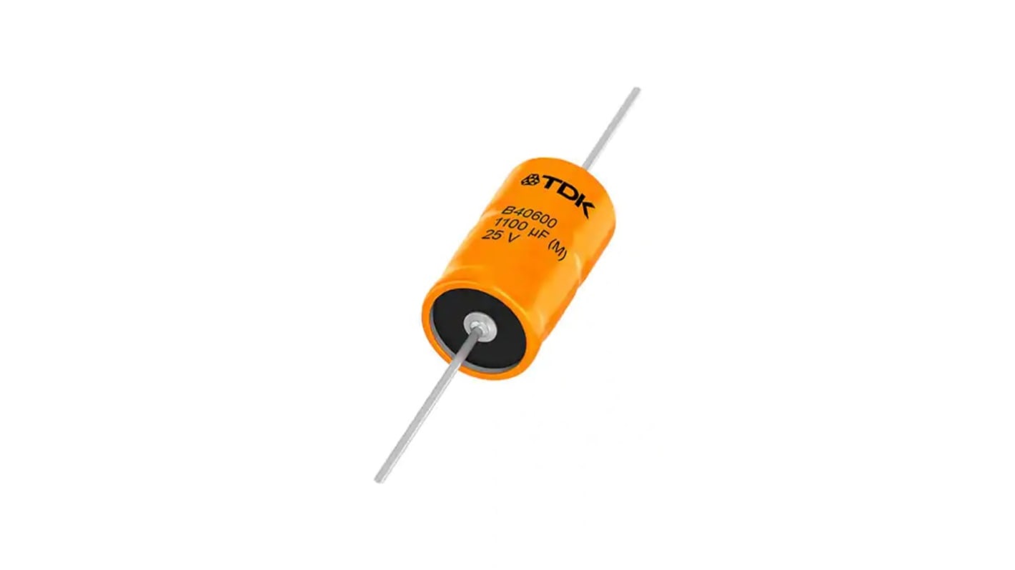 EPCOS 直插聚合体电容, 1000μF, 35V 直流, 16 x 25mm, 最高+125°C, B40600系列