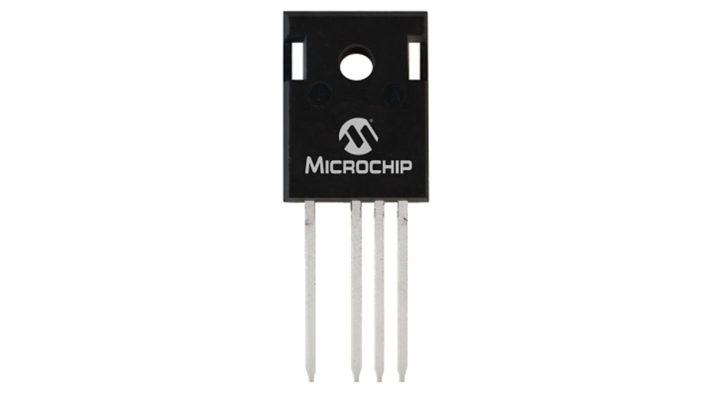 Microchip N沟道MOS管, Vds=700 V, 99 A, TO-247-4, 通孔安装, 4引脚