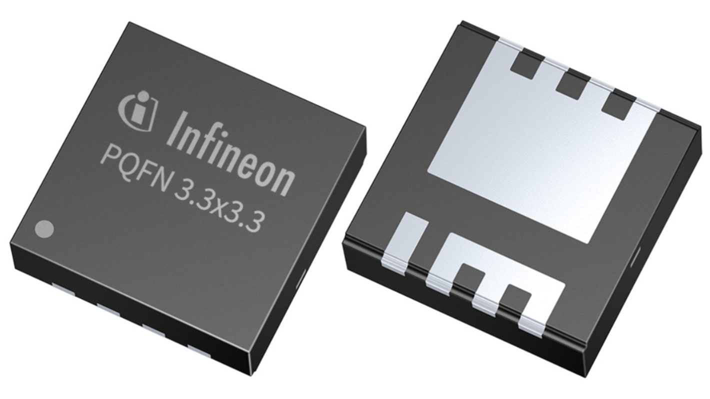 Infineon N沟道MOS管, Vds=40 V, 130 A, PQFN 3 x 3 FL, 贴片安装, 8引脚